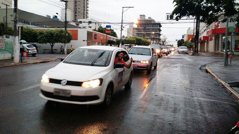 Carreata marca comemoração da vitória de Zé Carlos do Pátio(SD) em Rondonópolis