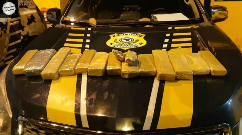 Pistola, munições e maconha são apreendidas pela PRF na BR-158