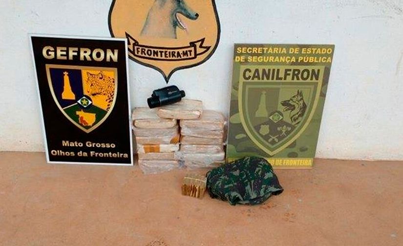 Gefron e Canilfron apreendem na periferia de Cáceres cerca de 13 kg de pasta base de cocaína 