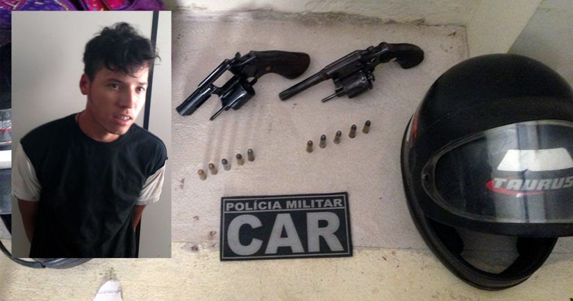 Dupla é detida com dois revólveres no Poncho Verde 
