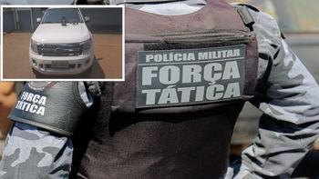Roubo de caminhonete termina com um ladrão morto e outro preso pela Força Tática 