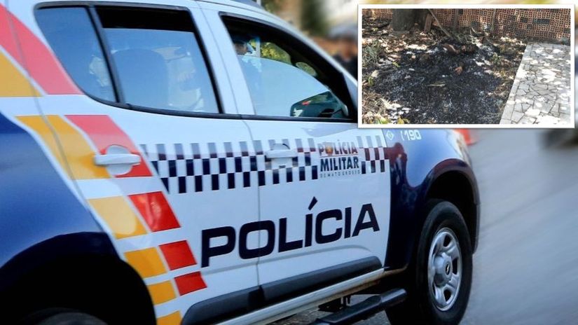 Moradora acionada a PM ao encontrar corpo carbonizado no quintal vizinho 