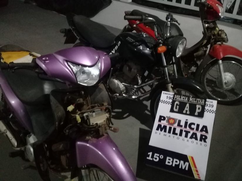 PM recupera três motocicletas furtadas de pátio do Detran