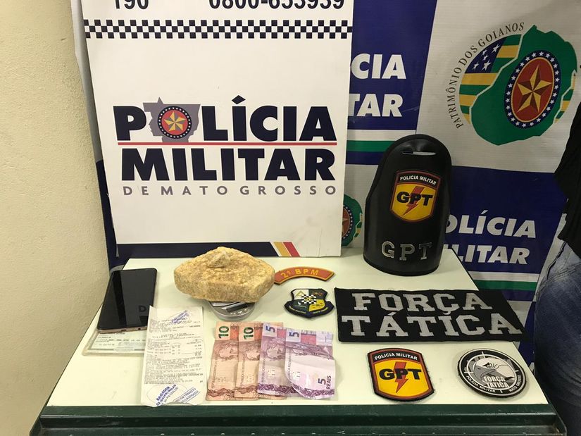 Jovem é presa com pasta base de cocaína pelas Polícias Militares de MT e GO