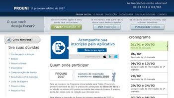 Inscrições para as 214 mil bolsas do Prouni terminam hoje