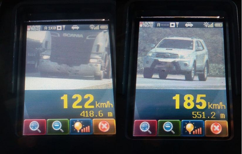 PRF flagra 71 veículos em alta velocidade em apenas 3 horas de fiscalização