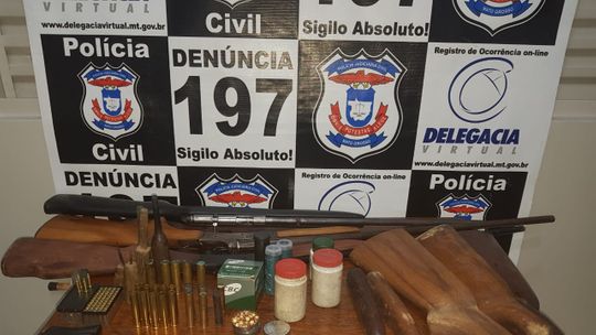 Suspeitos são presos com armas e 119 munições pela Polícia Civil