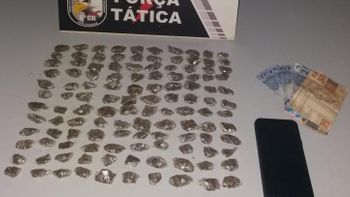 Força Tática intercepta traficante com 118 porções de maconha no Mapim 