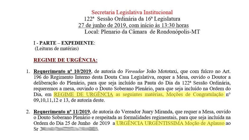 Vereadores continuam pedindo urgência para projetos irrelevantes