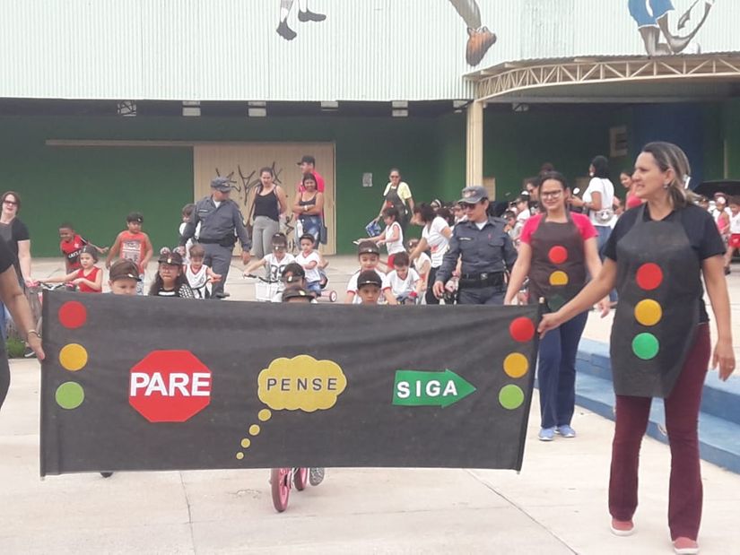 Centro de Educação Infantil encerra projeto de “Trânsito Seguro” na Semana da Criança