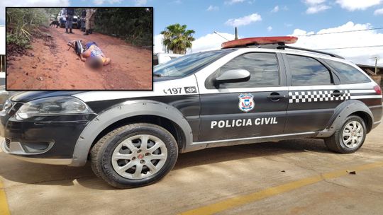 Homem é executado com tiros na cabeça e tem moto roubada no interior 