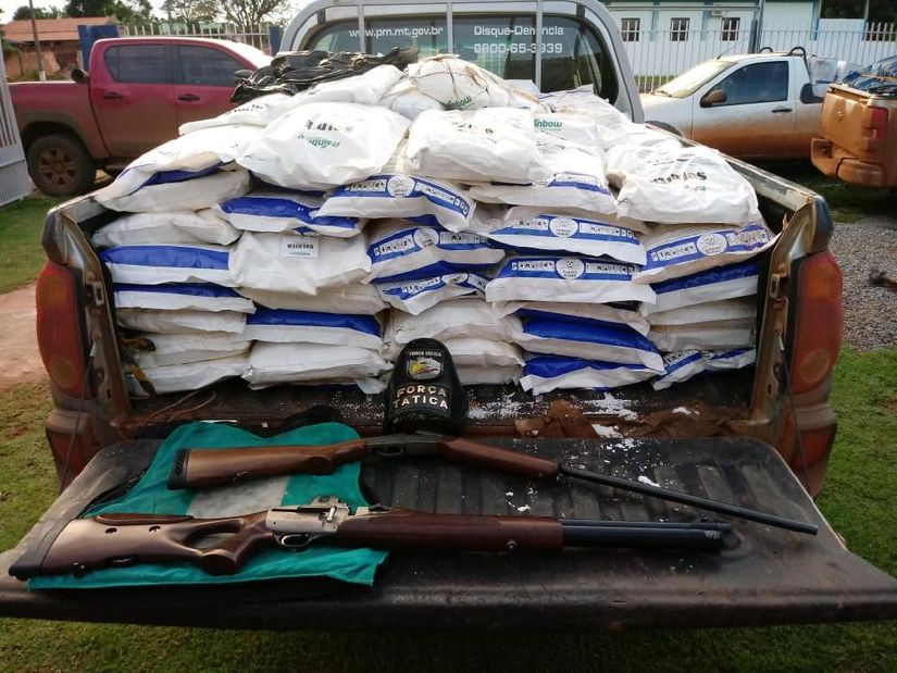 Homens são presos com 430 pacotes de defensivo agrícola roubados de fazenda