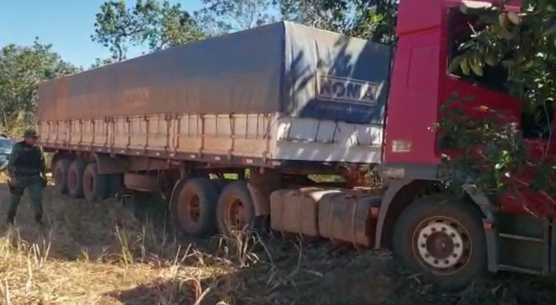 Polícia Ambiental localiza no Parque Dom Osório carreta roubada