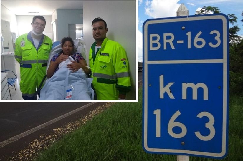 Mulher finaliza parto em base da Rota do Oeste na BR-163