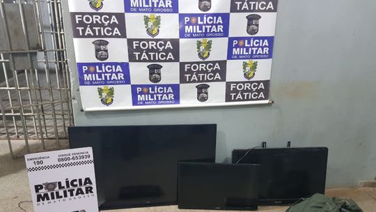 Bandido é interceptado pela Força Tática minutos após furtar uma residência em MT
