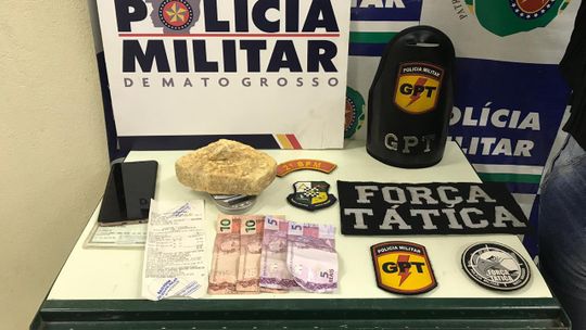 Jovem é presa com pasta base de cocaína pelas Polícias Militares de MT e GO