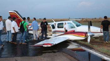 Avião de Nilson leitão faz pouso forçado em Água Boa