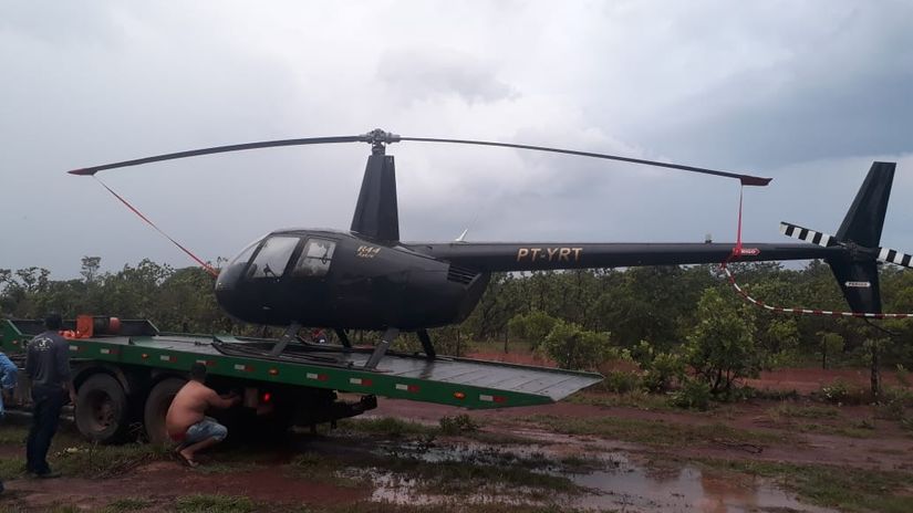 Helicóptero com indícios de adulteração é apreendido pela PM 