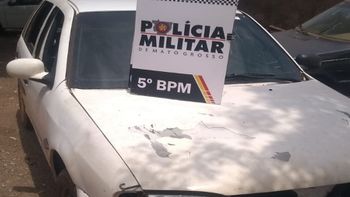 Veículo furtado em Jaciara é recuperado nesta sexta-feira pela PM de Rondonópolis