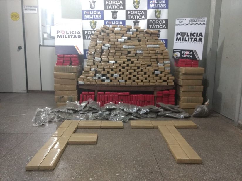 Força Tática apreende mais de 500 kg de droga na BR-163 em Rondonópolis  