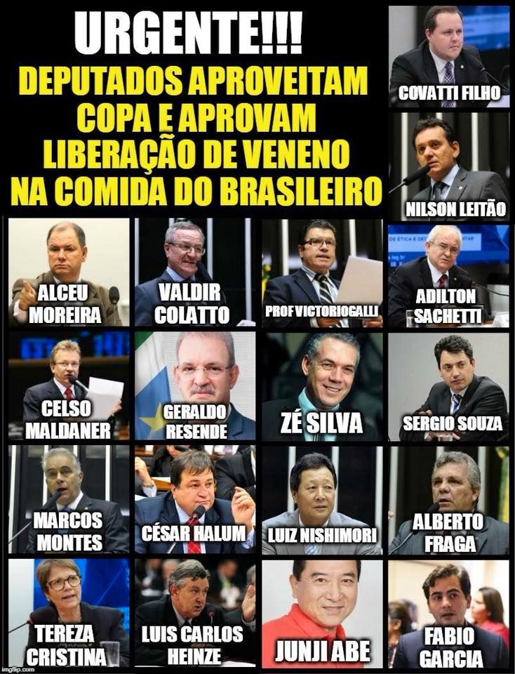 Deputados federais de MT são alvos de protestos por voto em favor do agrotóxico