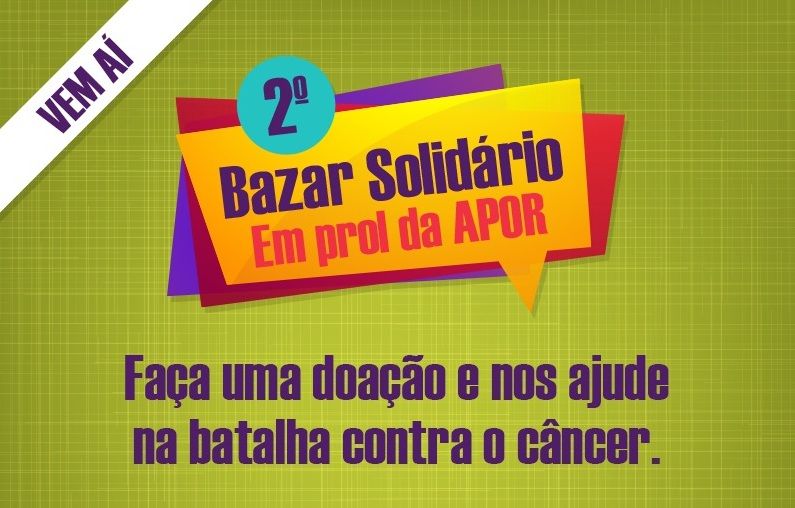 APOR recebe doações para realizar 2º Bazar Solidário