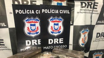 Suspeitos são presos em casa de distribuição de drogas para traficantes de MT