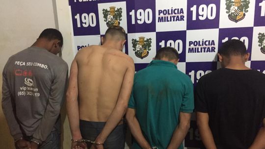 PM prende quadrilha que invadiu agência bancária pelo telhado em MT
