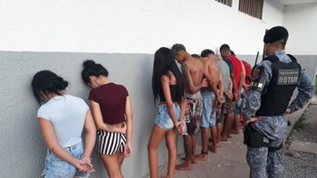 Rotam fecha festa de facção criminosa e prende nove na Capital 