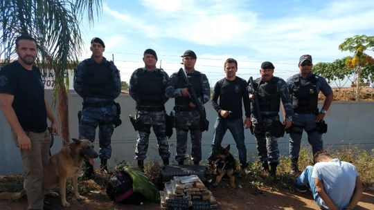 Passageiro de ônibus é preso pela PM com mais de 20 kg de maconha