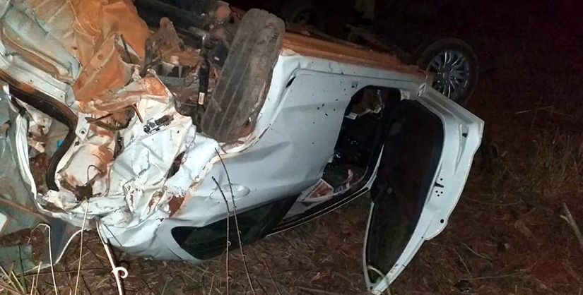 Motorista morre após veículo que conduzia capotar na BR-163 