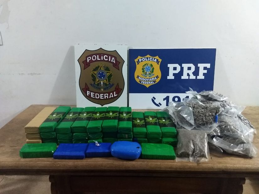 Duas menores são apreendidas com 30kg de drogas em ação conjunta na BR-163