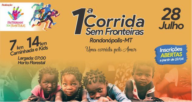 Voluntários promovem 1ª Corrida Sem Fronteiras em Rondonópolis