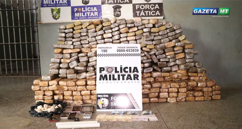 Mulheres são flagradas pela Força Tática com 283 kg de maconha em Rondonópolis