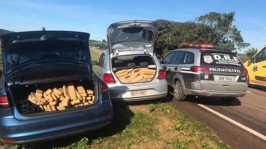 Suspeitos são presos com 350 kg de maconha na BR-163