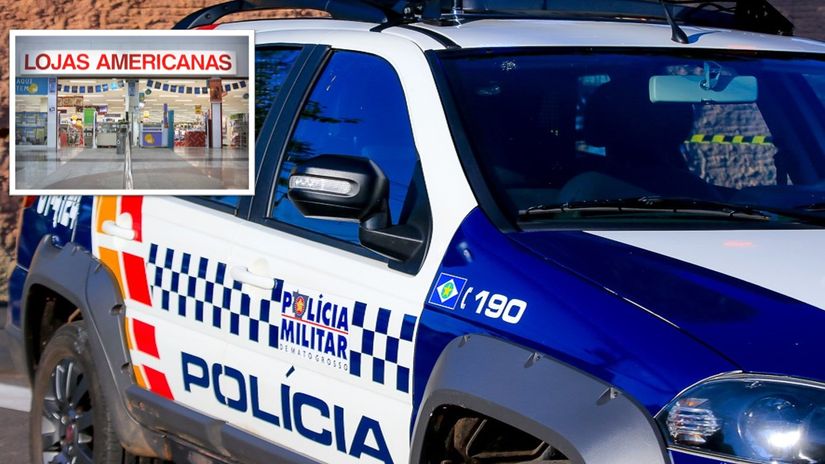 Criminosos armados invadem lojas Americanas e fogem levando 34 celulares 