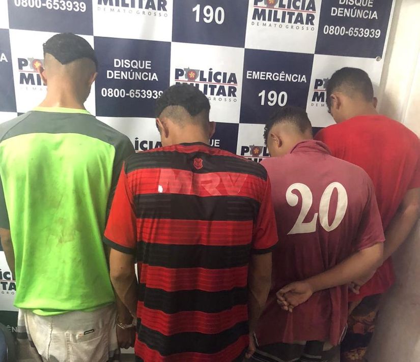 Quatro criminosos são presos após tentar roubar viatura da PM em Cuiabá 
