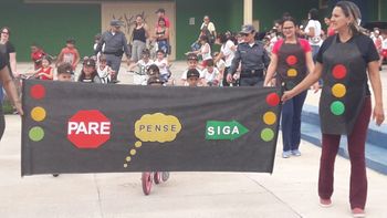 Centro de Educação Infantil encerra projeto de “Trânsito Seguro” na Semana da Criança