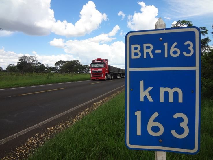Fiscalização vai mapear excesso de cargas na BR-163 em Rondonópolis