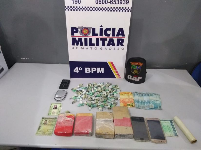 Uma mulher e três homens são presos pela PM por envolvimento com o tráfico em VG