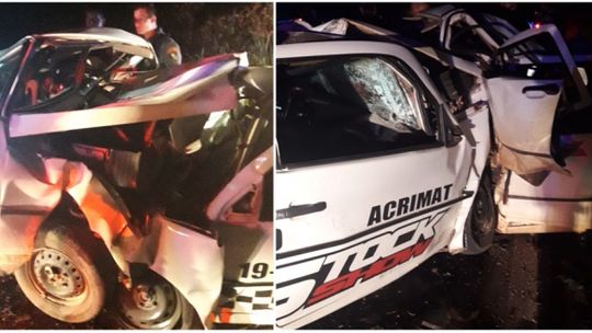 Bandidos em fuga batem carro e quatro pessoas morrem na MT-010