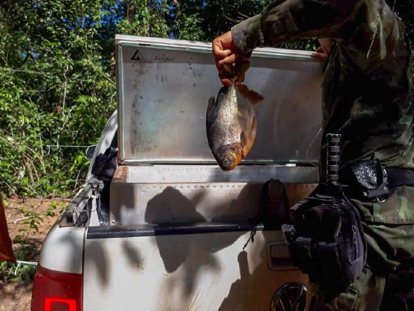 Sema e Polícia Ambiental apreendem pescado e armas no Rio Itiquira