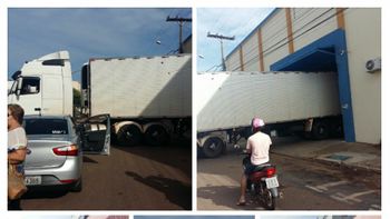 Caminhão de supermercado travando o centro da cidade revolta a população