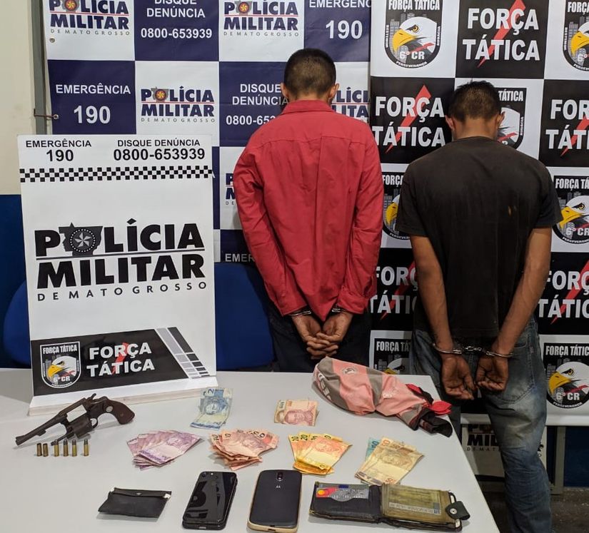 Força Tática intercepta assaltantes após roubo em casa de carne em MT