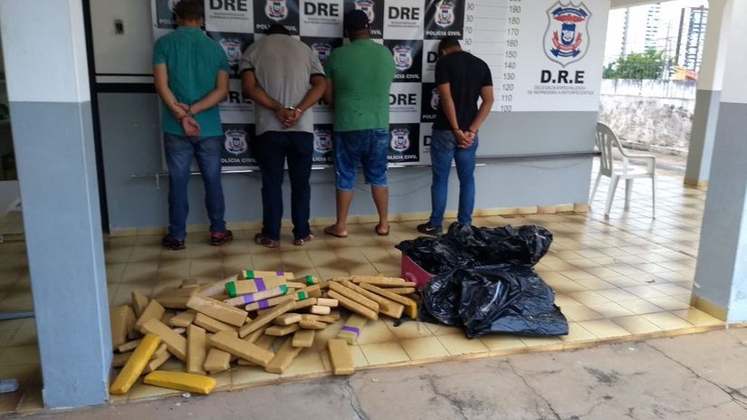 Traficantes são presos com 100 kg de maconha que seriam vendidos em Cuiabá