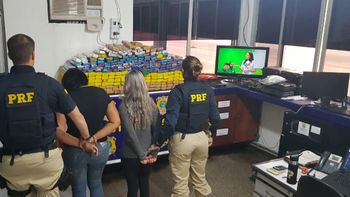Mulheres são presas pela PRF com cerca de 200 kg de maconha
