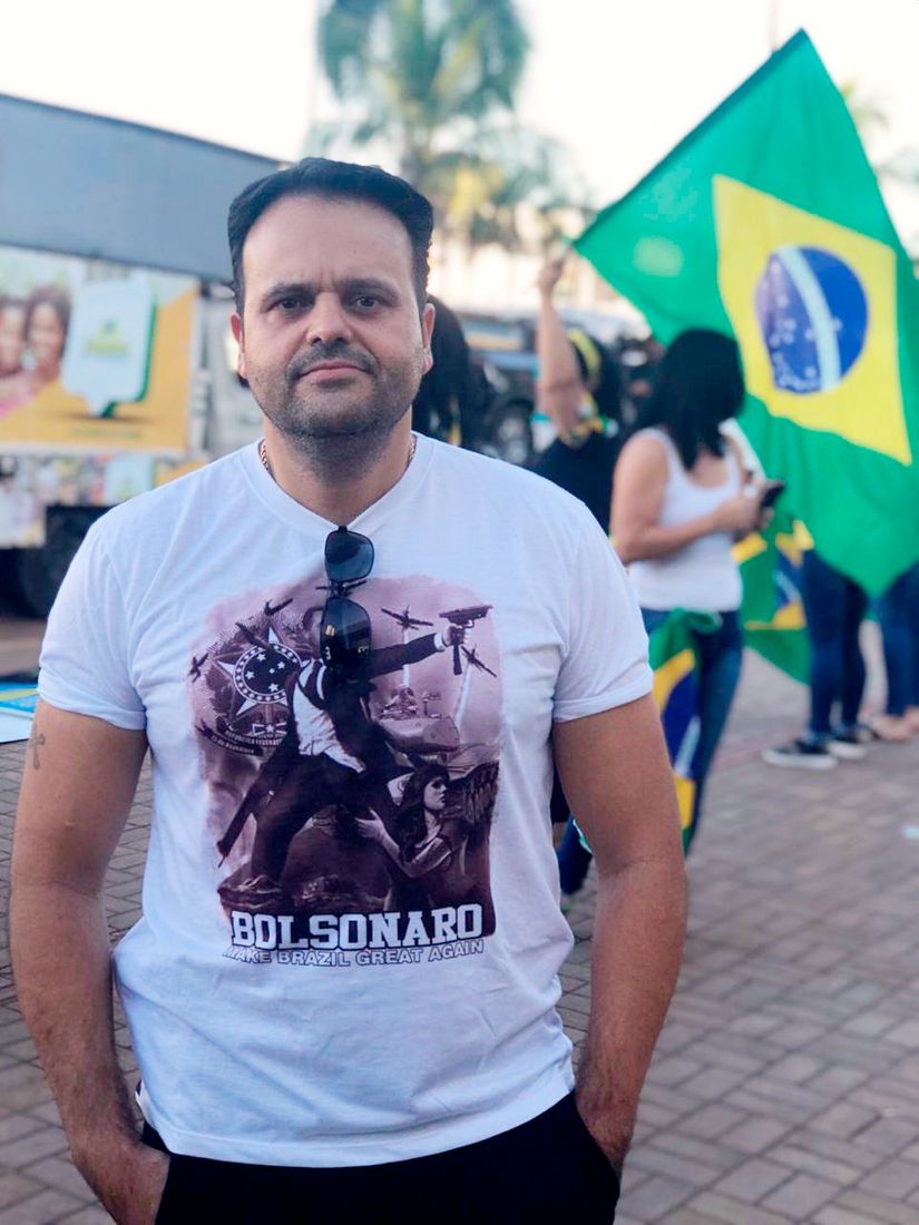 Delegado Claudinei participa de manifestação pró-Bolsonaro