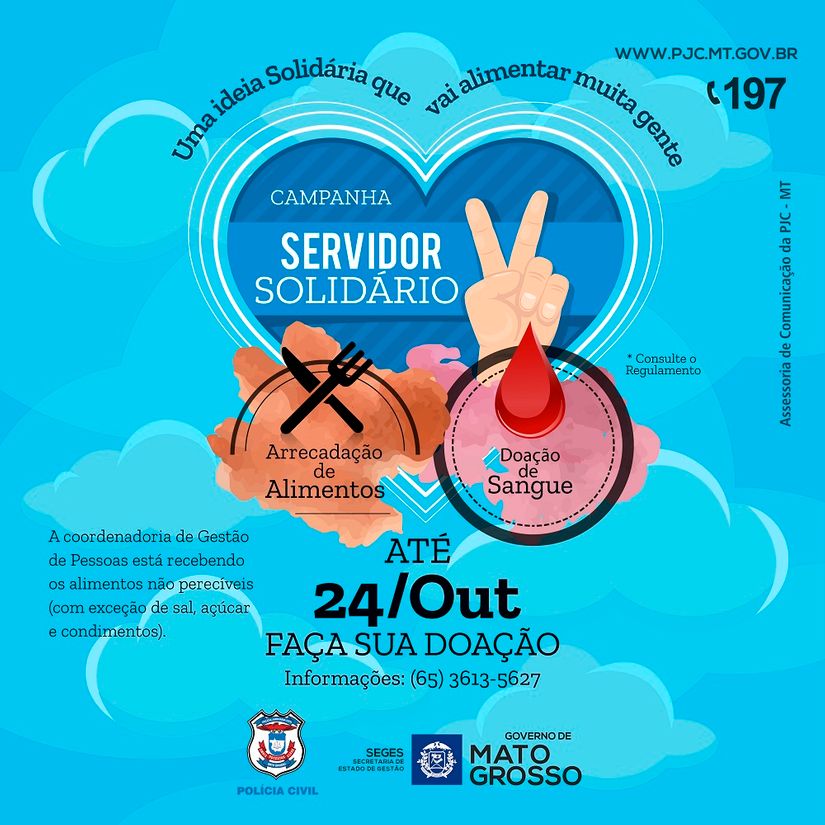 Campanha ‘Servidor Solidário’ termina nesta terça