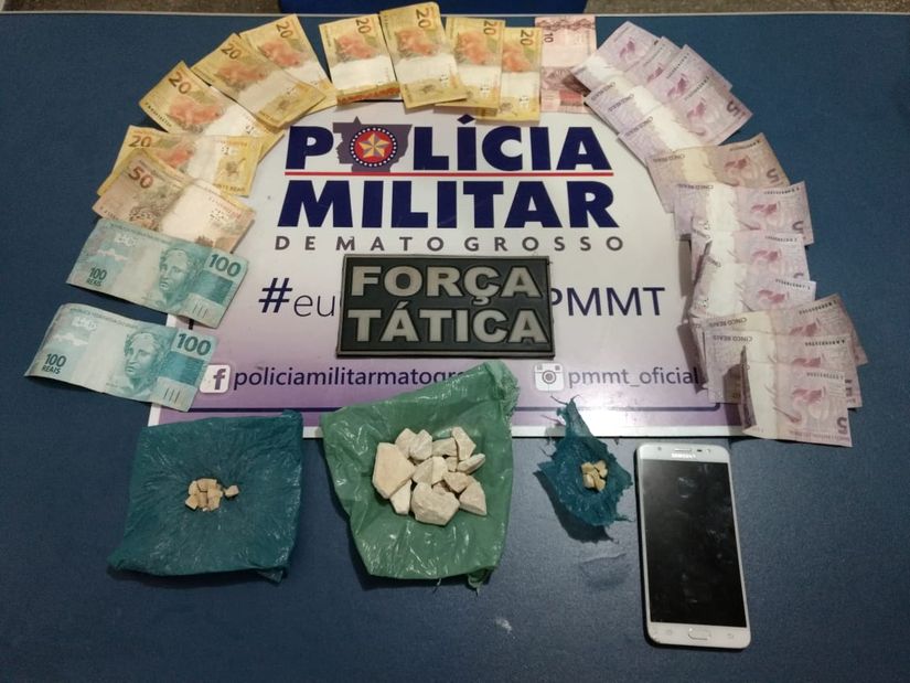 Casal é preso durante operação com 30 pedras de pasta base de cocaína