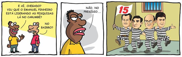 Charge detona peemedebista Emanuel Pinheiro, pré-candidato a prefeito da capital